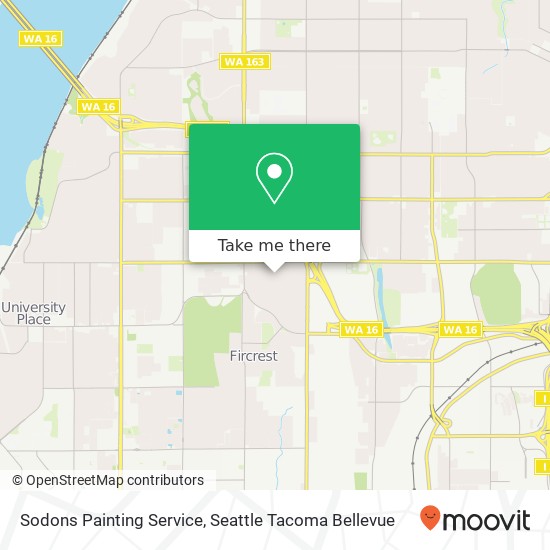 Sodons Painting Service map