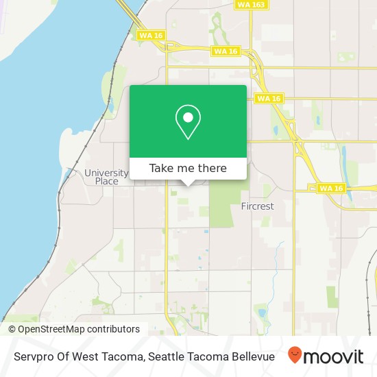 Mapa de Servpro Of West Tacoma