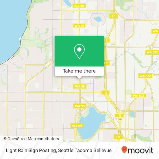 Light Rain Sign Posting map