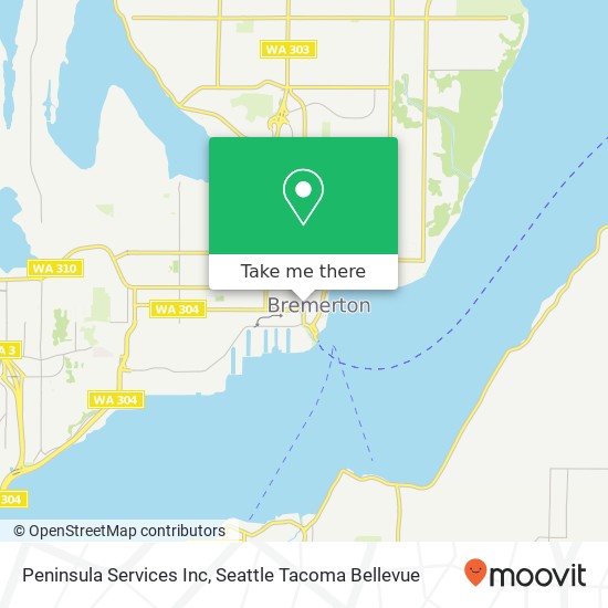 Peninsula Services Inc map