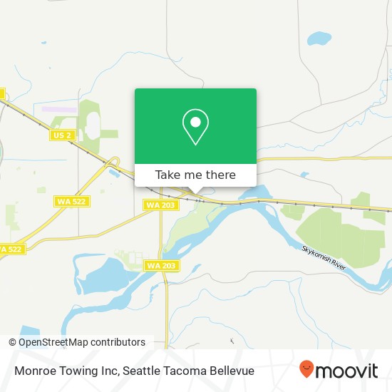 Monroe Towing Inc map