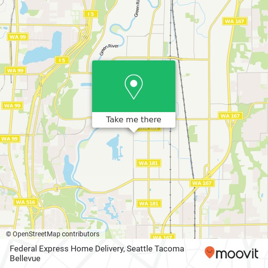 Mapa de Federal Express Home Delivery