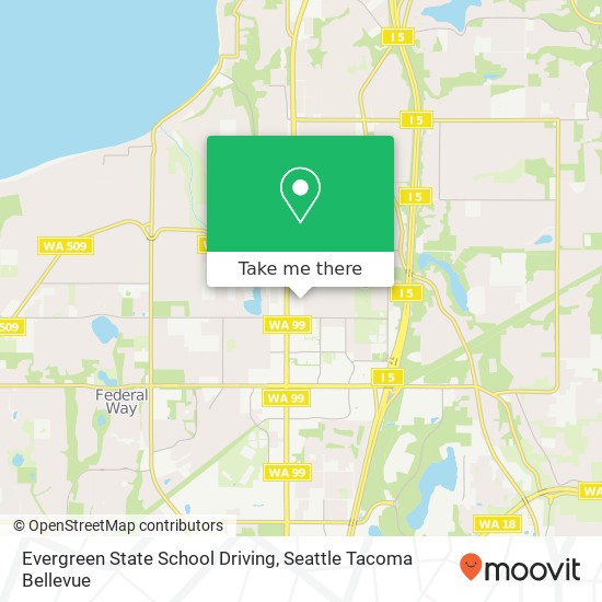 Mapa de Evergreen State School Driving