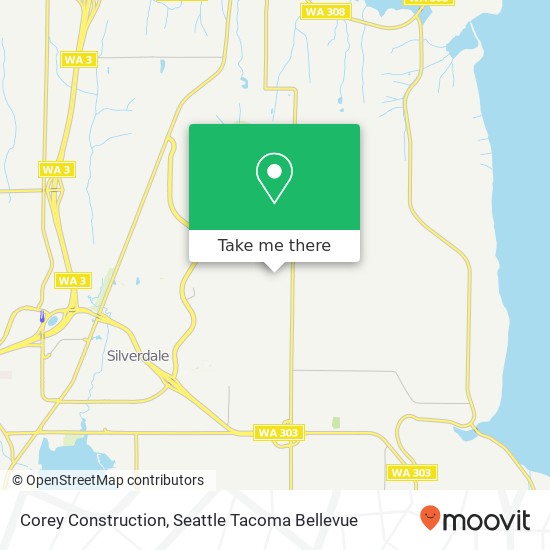 Mapa de Corey Construction