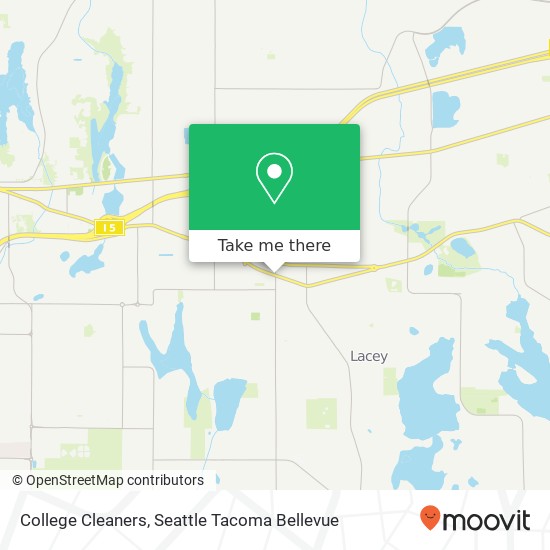 College Cleaners map