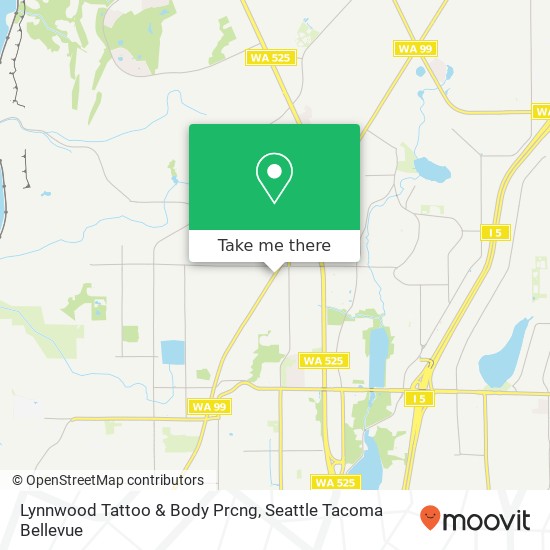 Lynnwood Tattoo & Body Prcng map