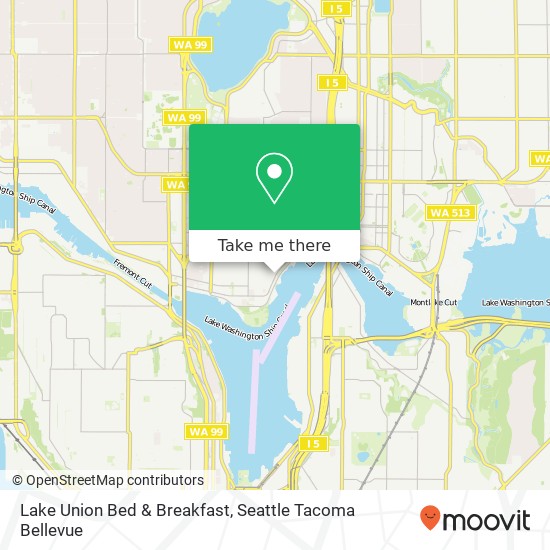 Mapa de Lake Union Bed & Breakfast