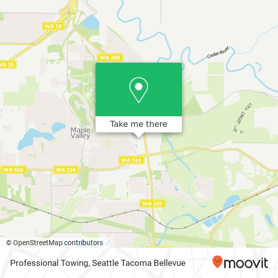 Professional Towing map