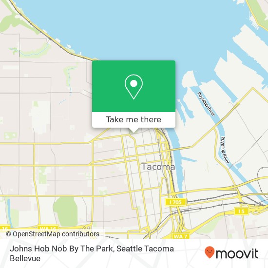 Johns Hob Nob By The Park map