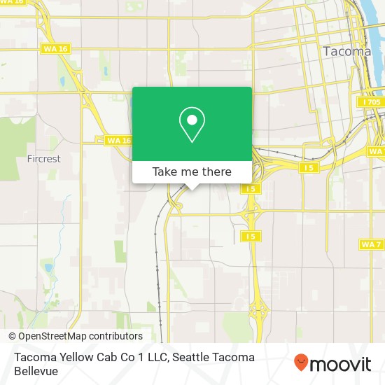 Tacoma Yellow Cab Co 1 LLC map