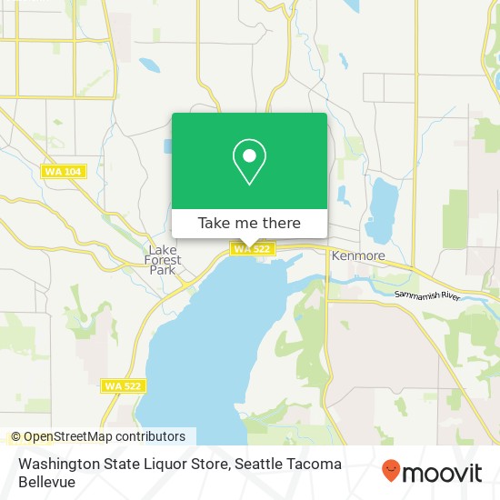 Mapa de Washington State Liquor Store