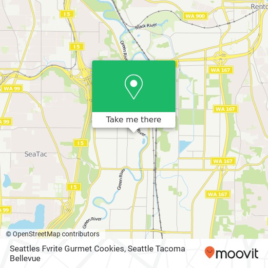 Mapa de Seattles Fvrite Gurmet Cookies