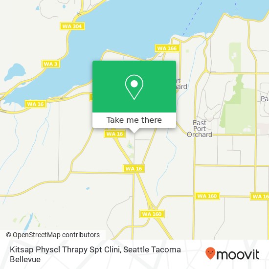 Mapa de Kitsap Physcl Thrapy Spt Clini