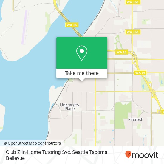 Club Z In-Home Tutoring Svc map