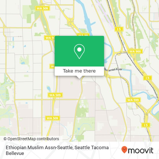 Ethiopian Muslim Assn-Seattle map