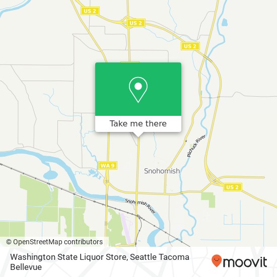 Washington State Liquor Store map