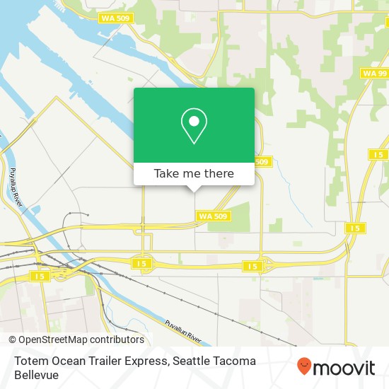 Totem Ocean Trailer Express map