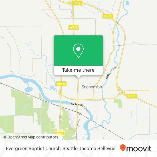 Evergreen Baptist Church map