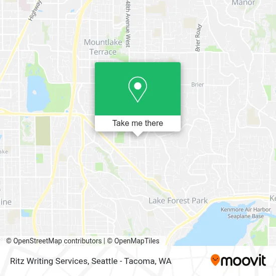 Ritz Writing Services map