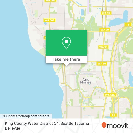 Mapa de King County Water District 54