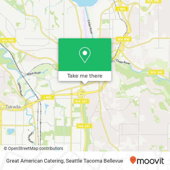 Great American Catering map