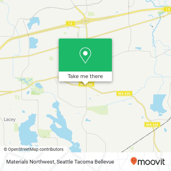 Mapa de Materials Northwest