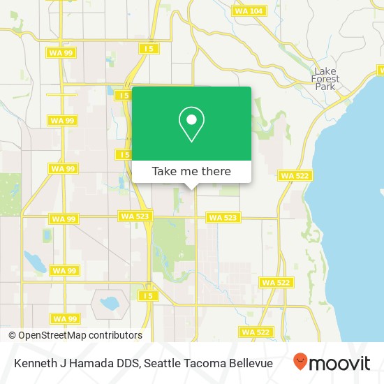 Kenneth J Hamada DDS map