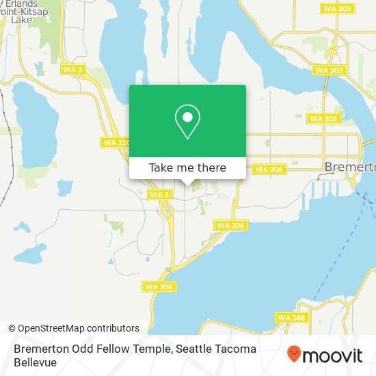 Mapa de Bremerton Odd Fellow Temple