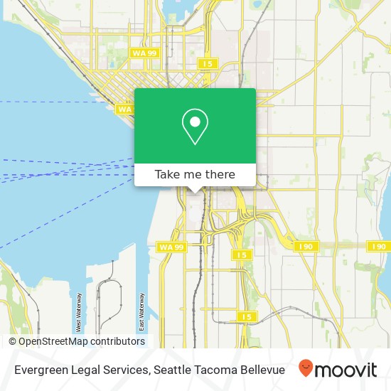 Evergreen Legal Services map