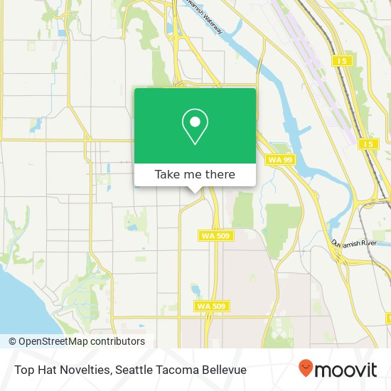 Top Hat Novelties map