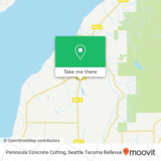 Peninsula Concrete Cutting map