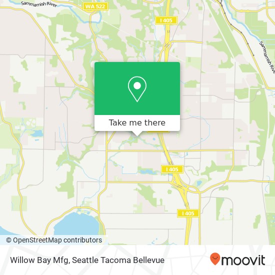 Willow Bay Mfg map