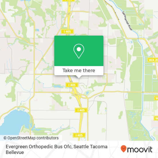 Evergreen Orthopedic Bus Ofc map