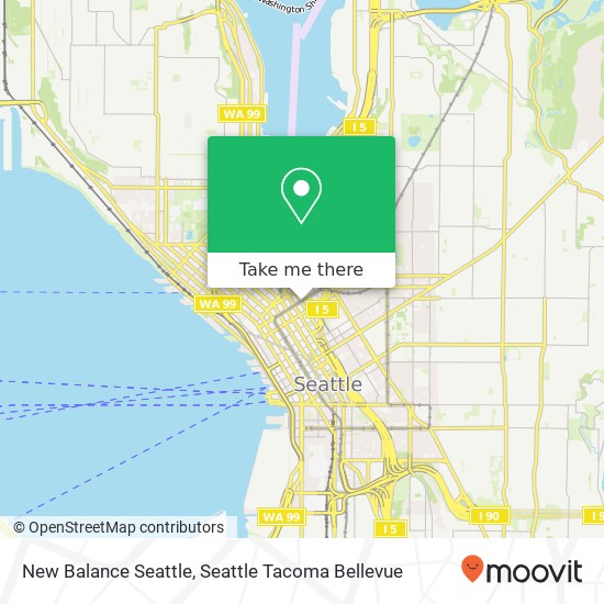 Mapa de New Balance Seattle