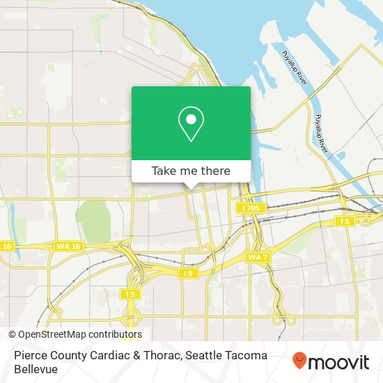 Mapa de Pierce County Cardiac & Thorac