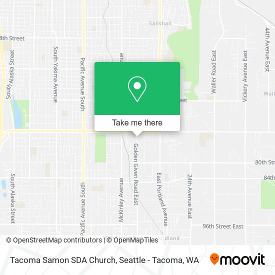 Mapa de Tacoma Samon SDA Church