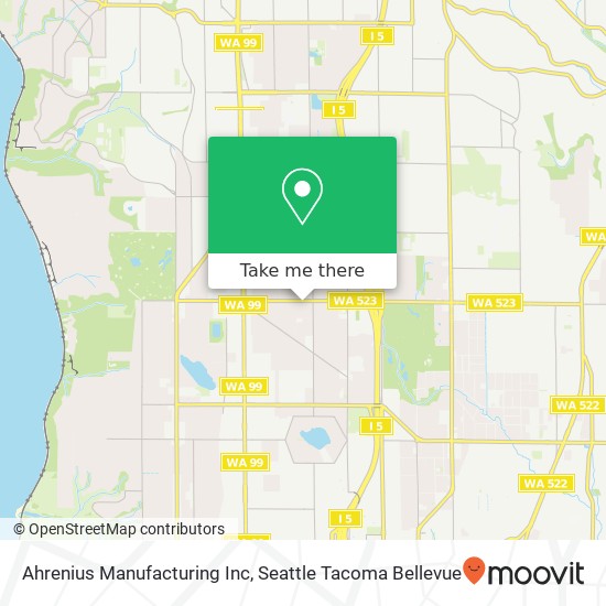 Ahrenius Manufacturing Inc map