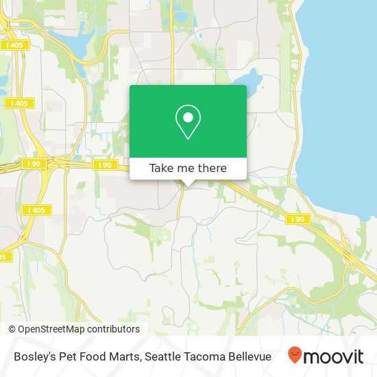 Mapa de Bosley's Pet Food Marts