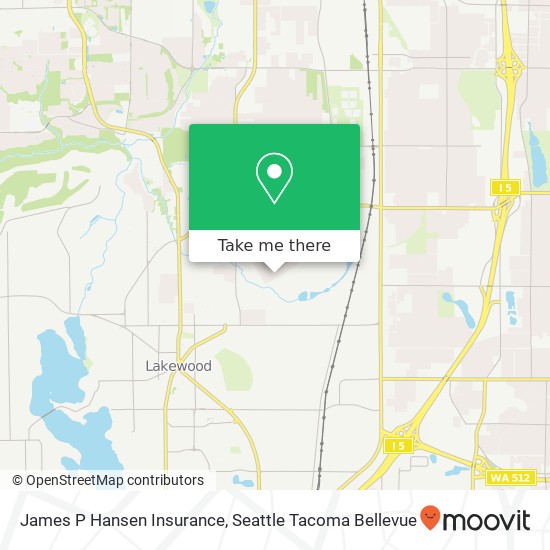 Mapa de James P Hansen Insurance