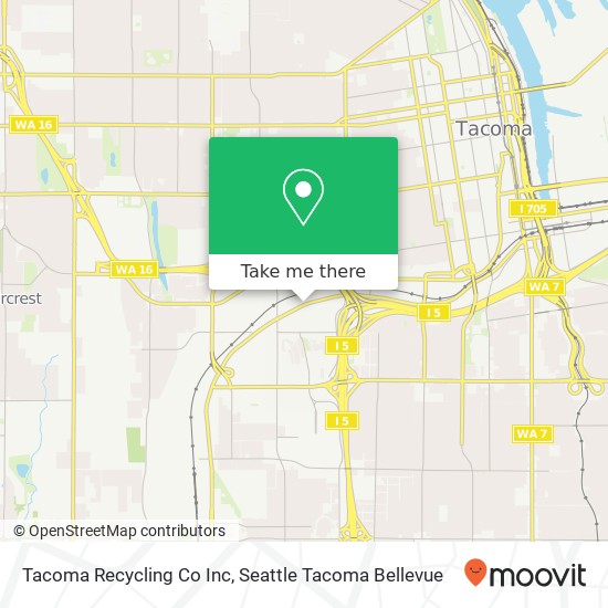 Tacoma Recycling Co Inc map