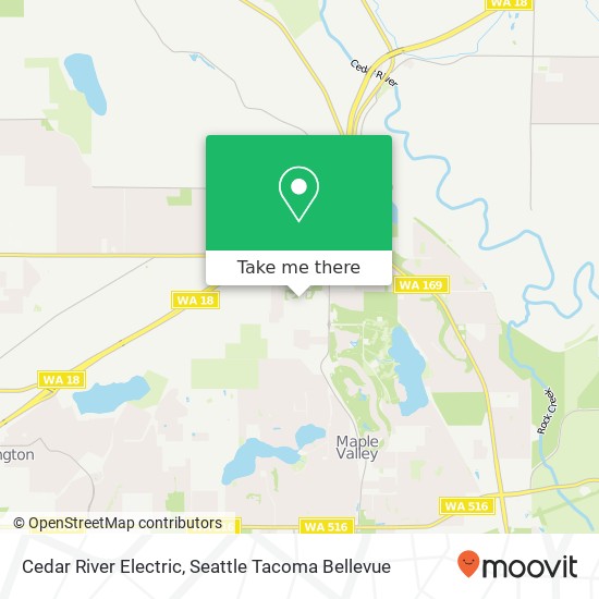 Cedar River Electric map