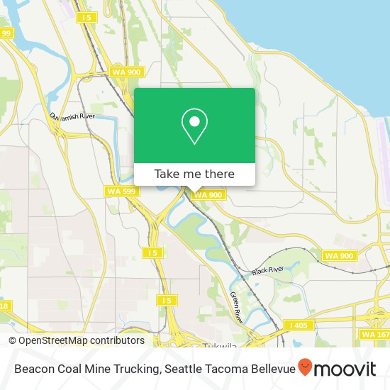 Beacon Coal Mine Trucking map