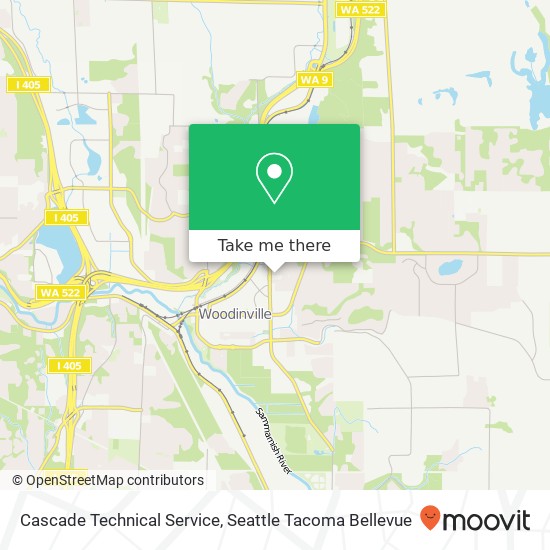 Cascade Technical Service map