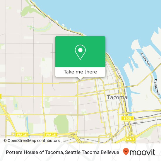 Mapa de Potters House of Tacoma
