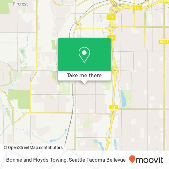 Bonnie and Floyds Towing map