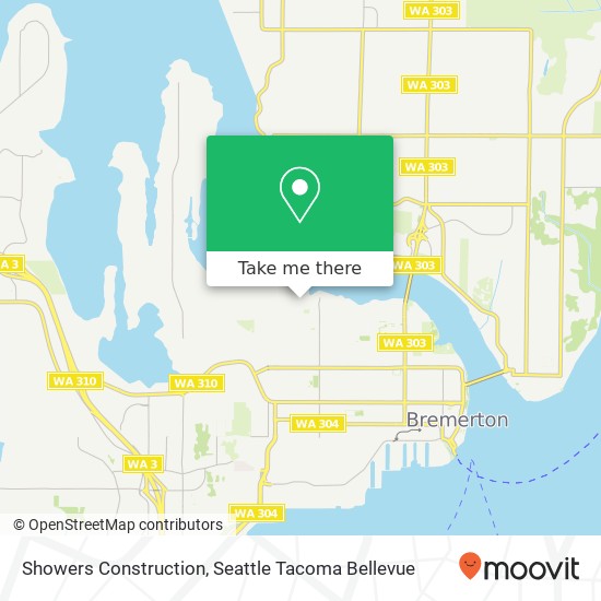 Showers Construction map