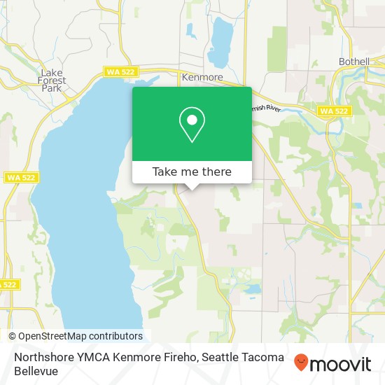 Mapa de Northshore YMCA Kenmore Fireho
