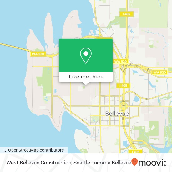 Mapa de West Bellevue Construction