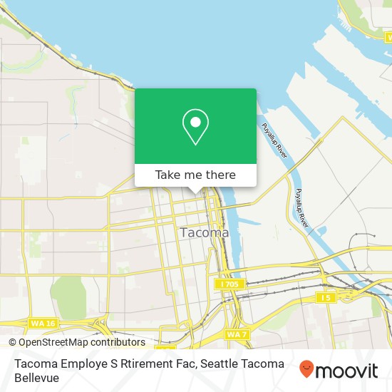 Mapa de Tacoma Employe S Rtirement Fac