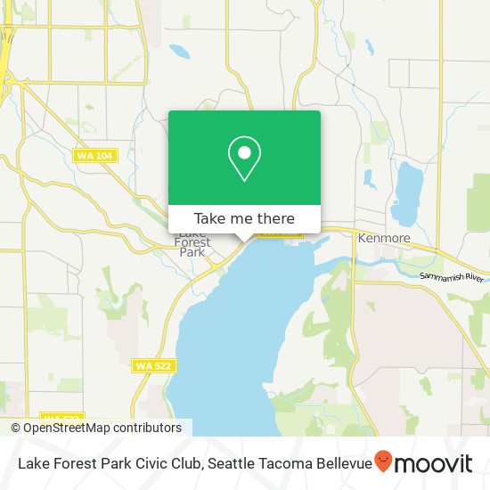 Lake Forest Park Civic Club map